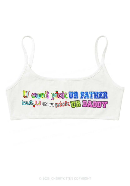 Pick Ur Daddy Y2K Super Crop Cami Cherrykitten