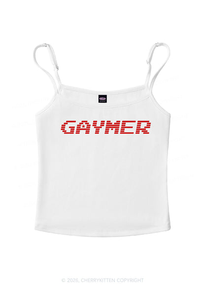Gaymer Pride Y2K Spaghetti Strap Cami Cherrykitten