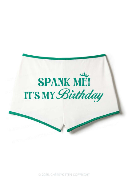 Spank Me Its My Birthday Y2K Booty Shorts Cherrykitten