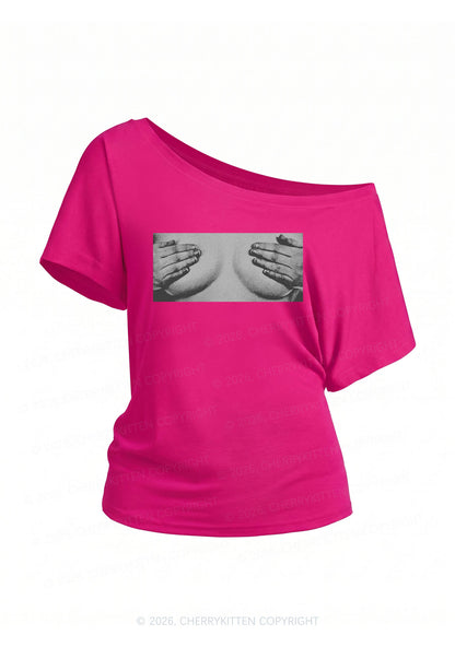 Touch Bxxbs Y2K Off Shoulder Tee Cherrykitten