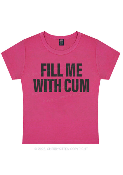 Curvy Fill Me With Cxm Y2K Baby Tee Cherrykitten