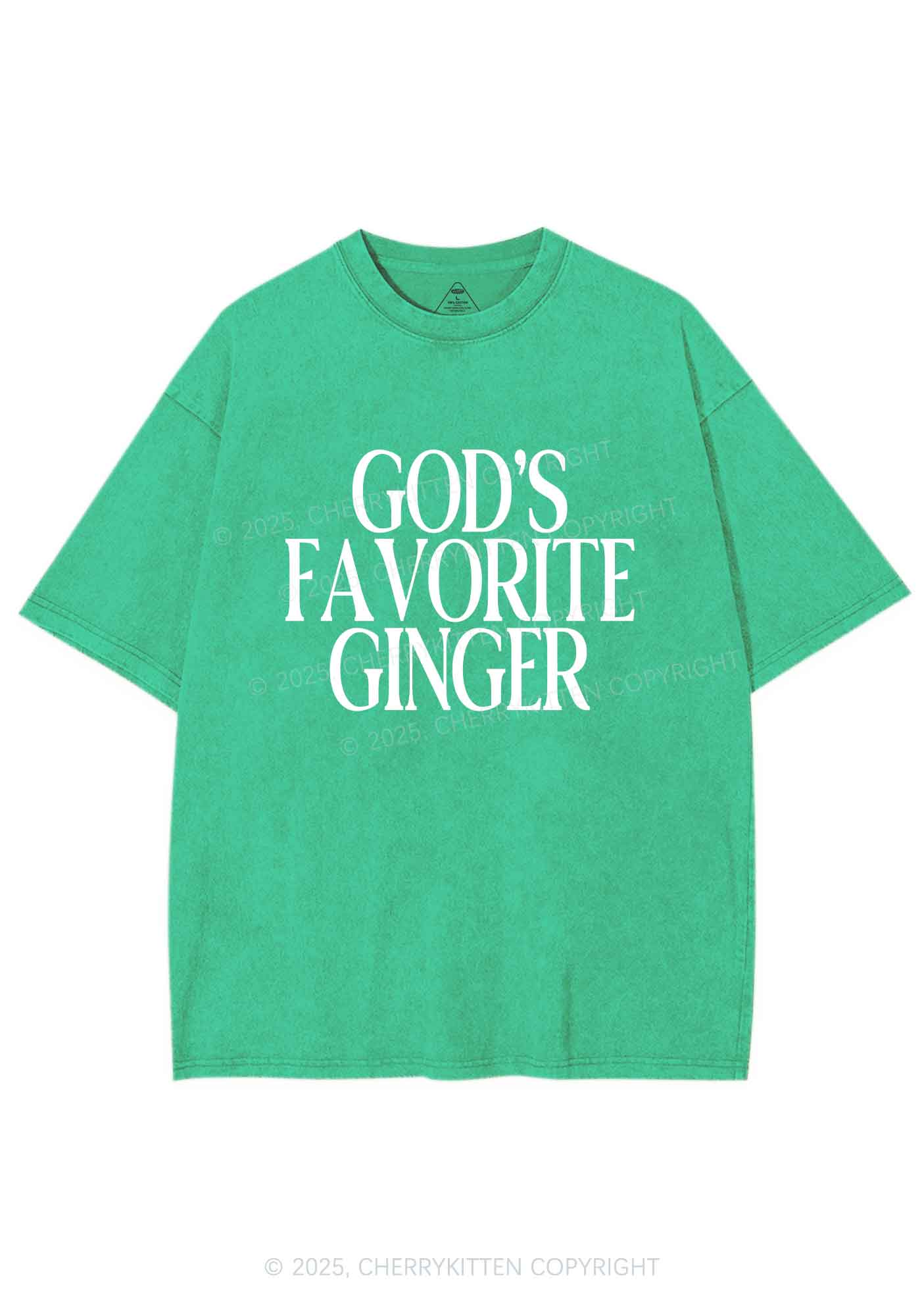 Gods Favorite Ginger Y2K Shirts Washed Tee Cherrykitten