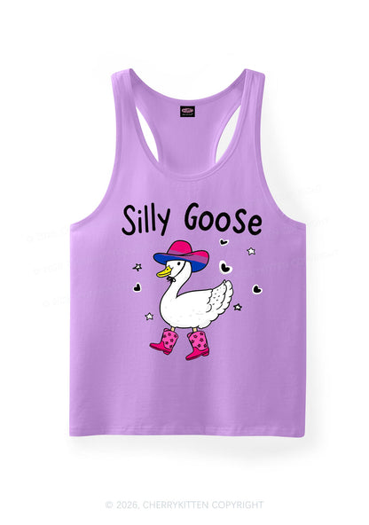 Silly Goose Bisexual Pride Y2K Men Racerback Tank Top Cherrykitten