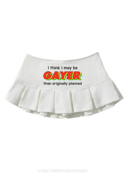 I May Be Gayer Pride Y2K Mini Pleated Skirts Cherrykitten