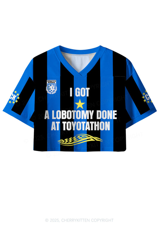 Custom I Got Lobotomy Y2K Crop Sport Jersey Shirts Cherrykitten