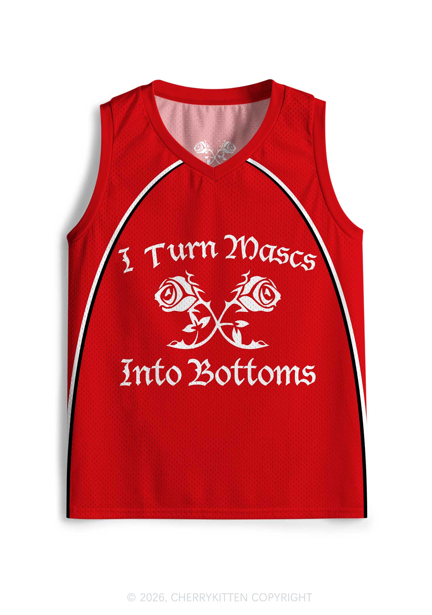 I Turn Mascs Into Bottoms Pride Y2K Sport Jersey Tank Cherrykitten