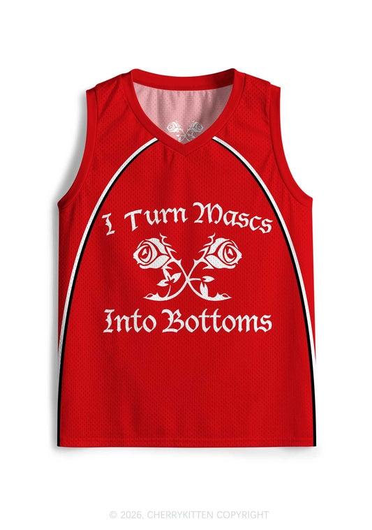 I Turn Mascs Into Bottoms Pride Y2K Sport Jersey Tank Cherrykitten