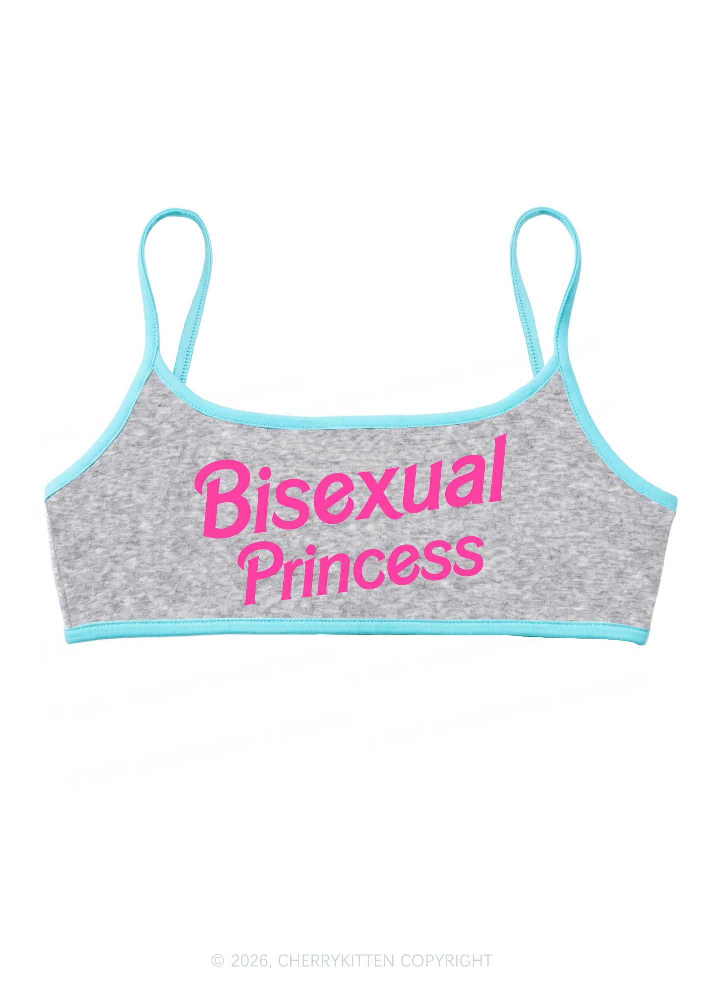 Bisexual Princess Pride Y2K Super Crop Cami Cherrykitten