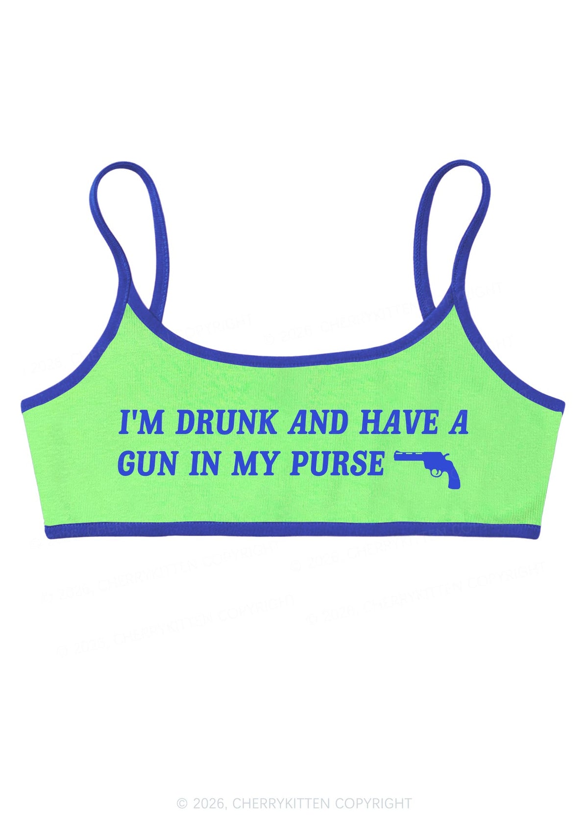 Im Drunk Y2K Super Crop Cami Cherrykitten