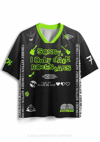Custom Only Date Rockstars Guitars Y2K Sport Jersey Shirts Cherrykitten