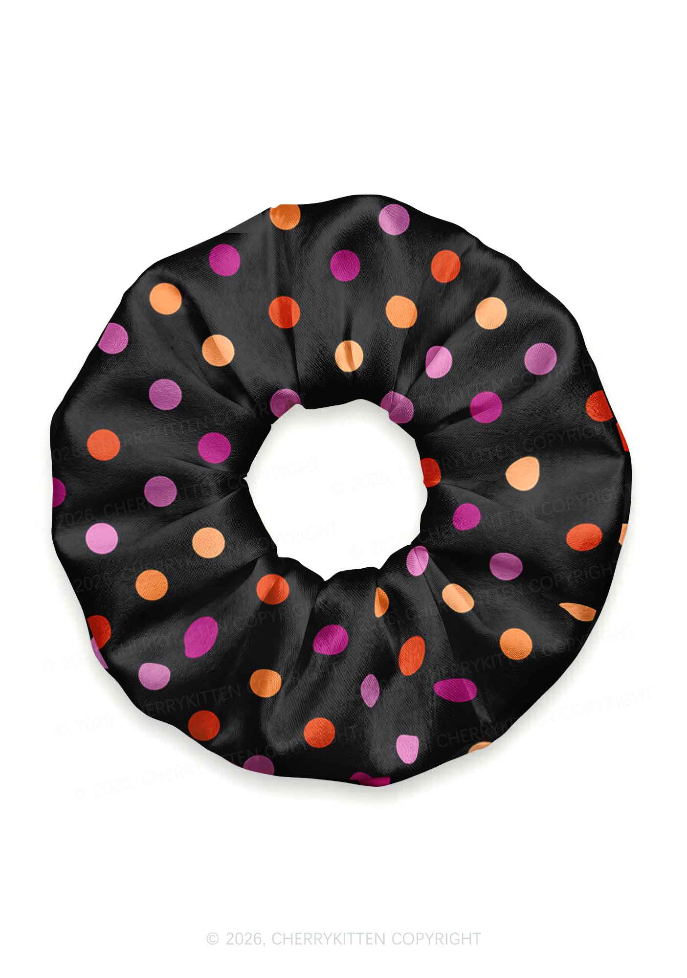 Lesbian Dots Pride Y2K Hair Scrunchie Cherrykitten