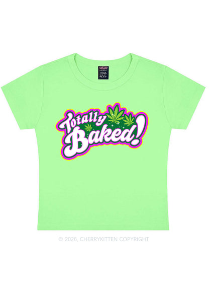 Totally Baked Y2K Baby Tee Cherrykitten