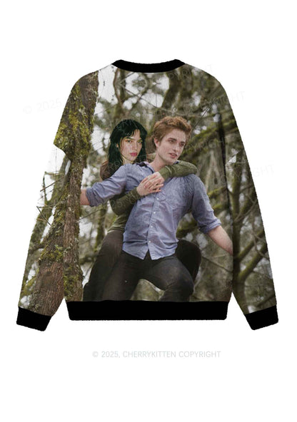 Custom Face Y2K Christmas Knit Sweatshirt Cherrykitten