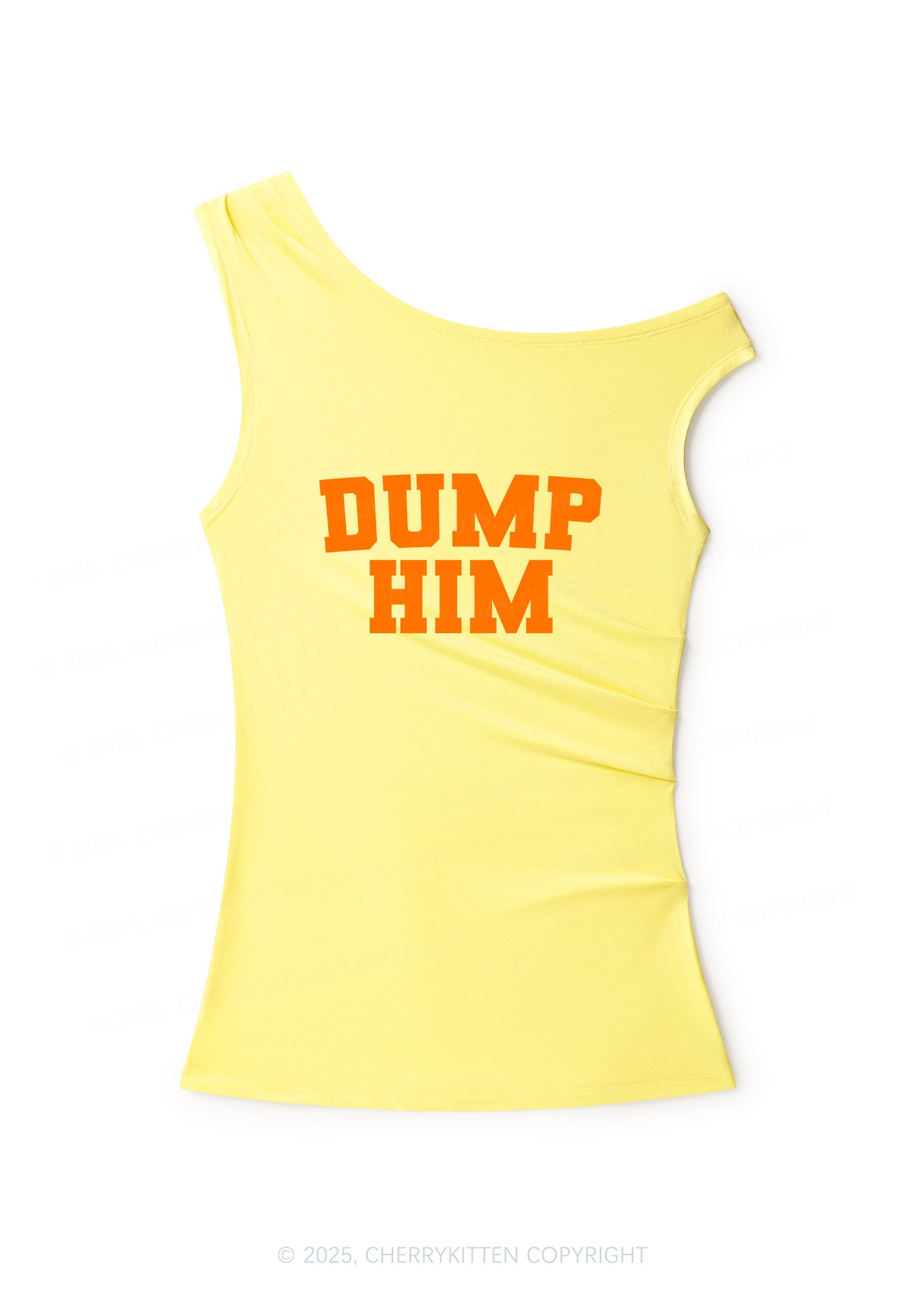 Dump Him Y2K Off Shoulder Tank Top Cherrykitten