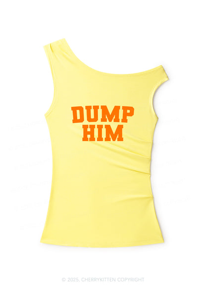 Dump Him Y2K Off Shoulder Tank Top Cherrykitten