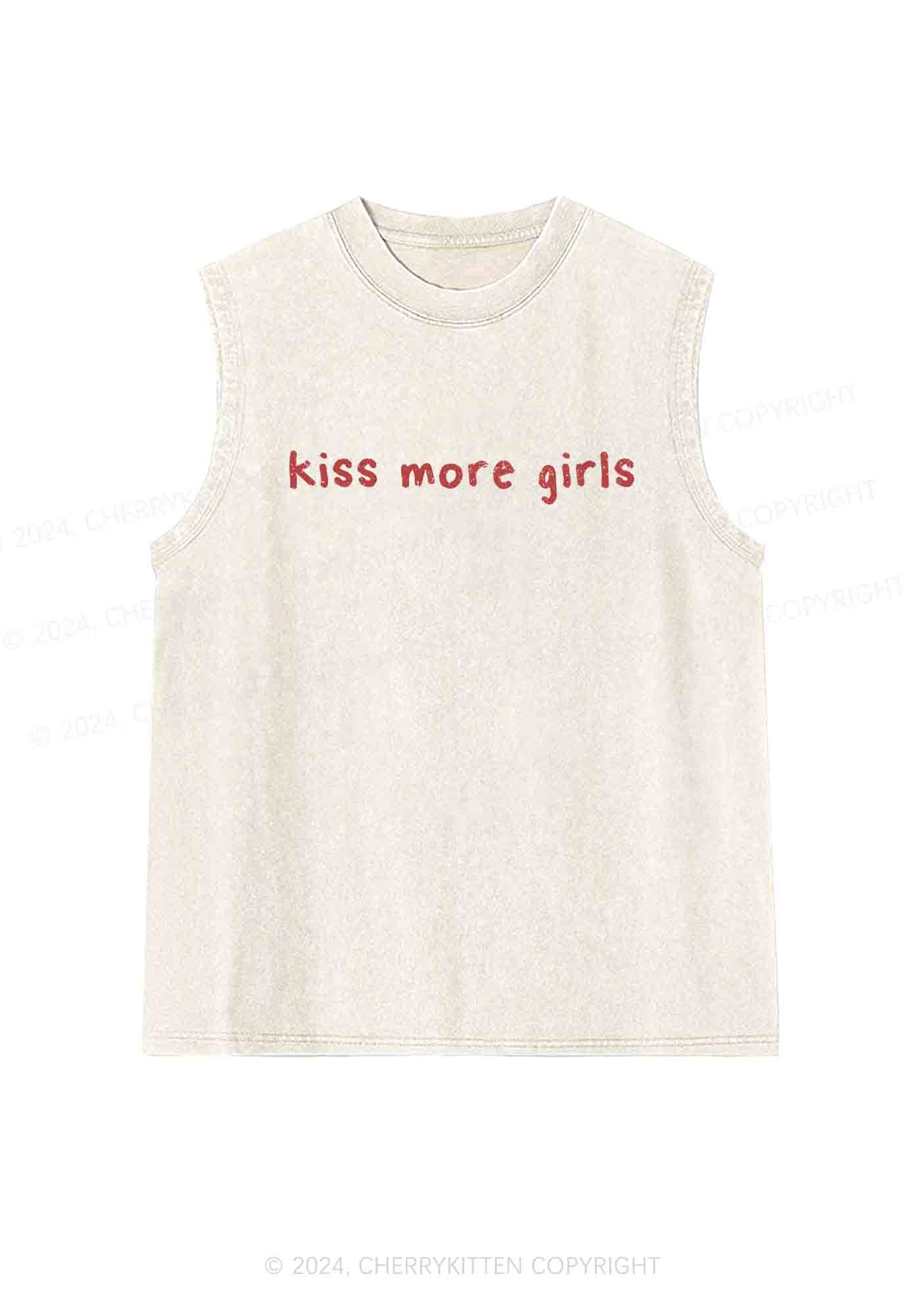 Kiss More Girls Y2K Washed Tank Cherrykitten