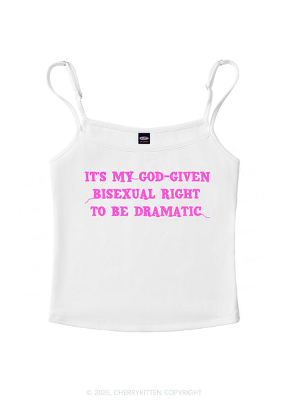 God Given Bisexual Right Pride Y2K Spaghetti Strap Cami Cherrykitten