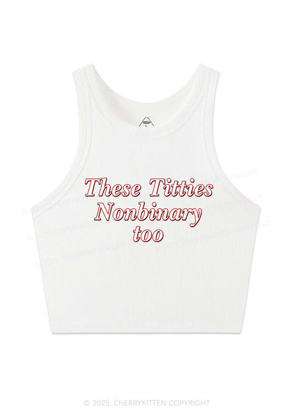 Txtties Nonbinary Too Pride Y2K Crop Tank Top Cherrykitten