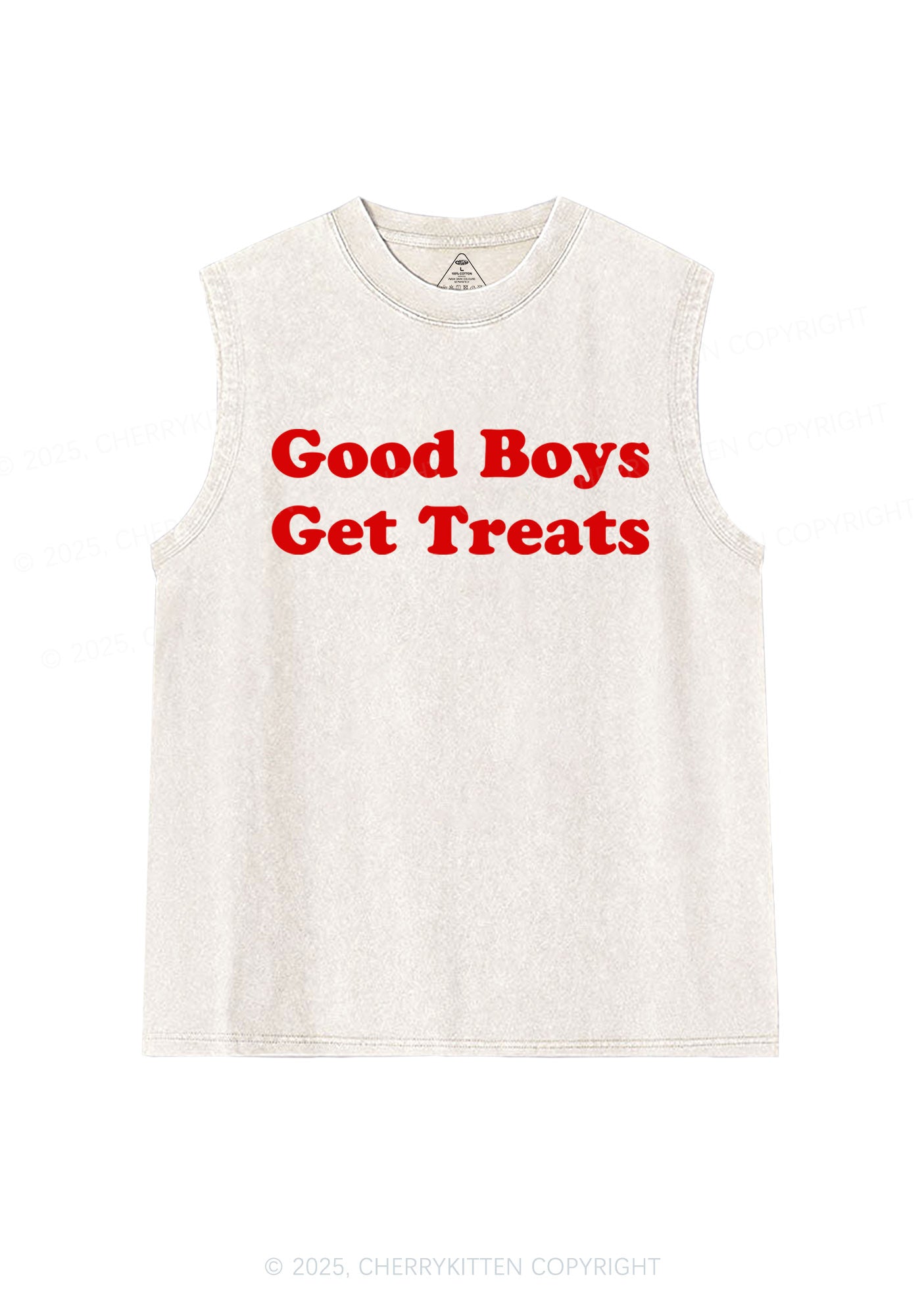 Good Boys Get Treats Y2K Washed Muscle Tank Cherrykitten