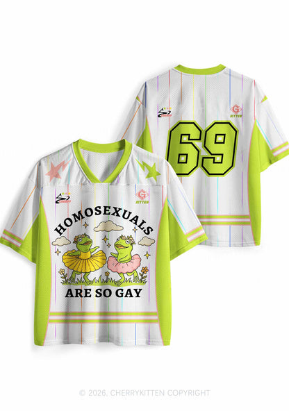 Homosexuals Are So Gay Pride Y2K Sport Jersey Shirts Cherrykitten