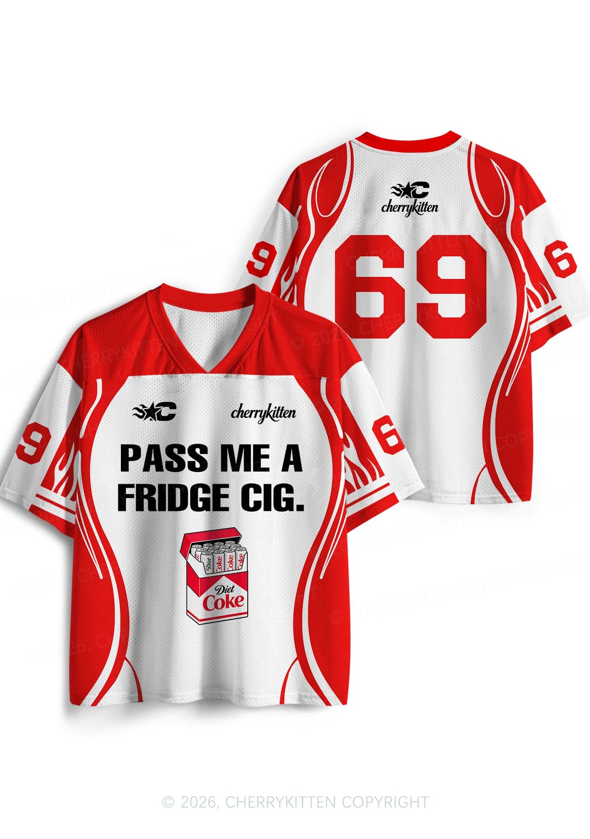 Pass Me Fridge Cig Y2K Sport Jersey Shirts Cherrykitten