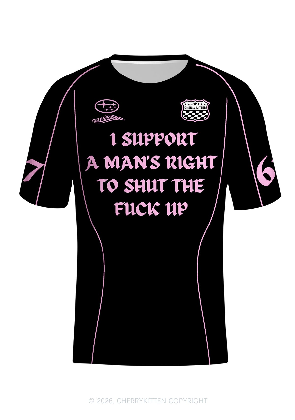 I Support A Mans Right Y2K Football Jersey Shirts Cherrykitten