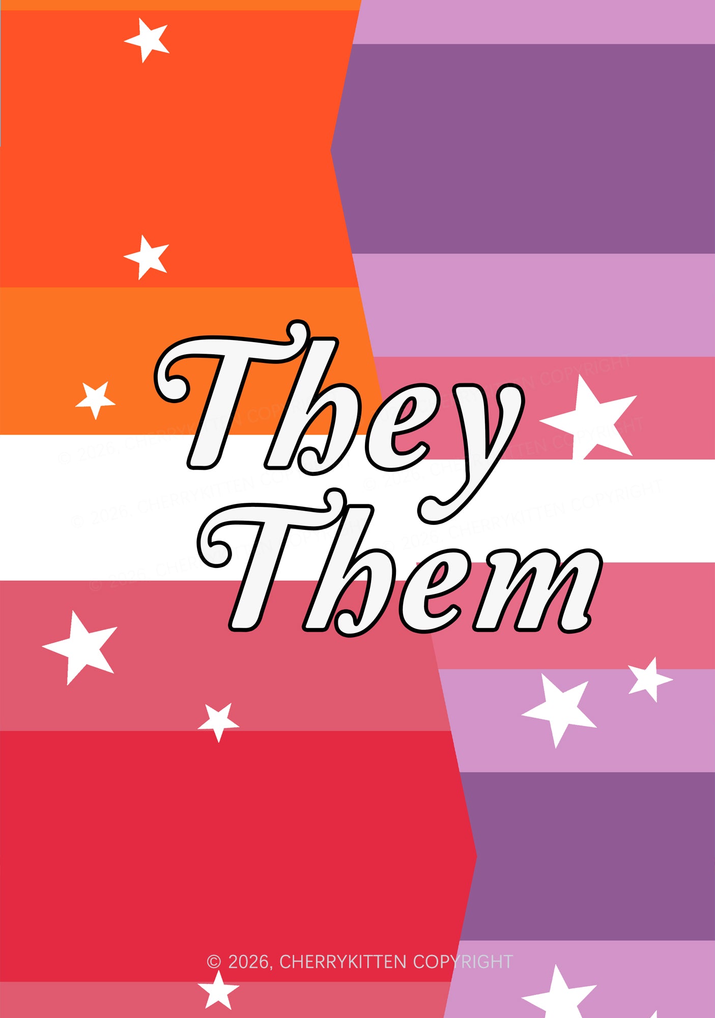 They Them Flag Pride 1Pc Y2K Pin Badge Cherrykitten