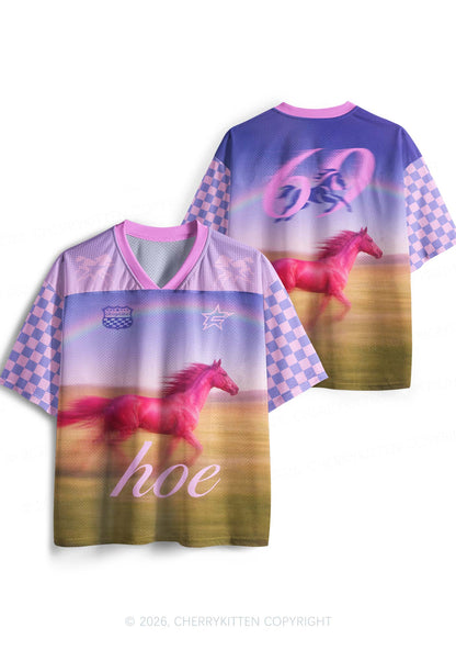 Red Horse Hoe Y2K Sport Jersey Shirts Cherrykitten