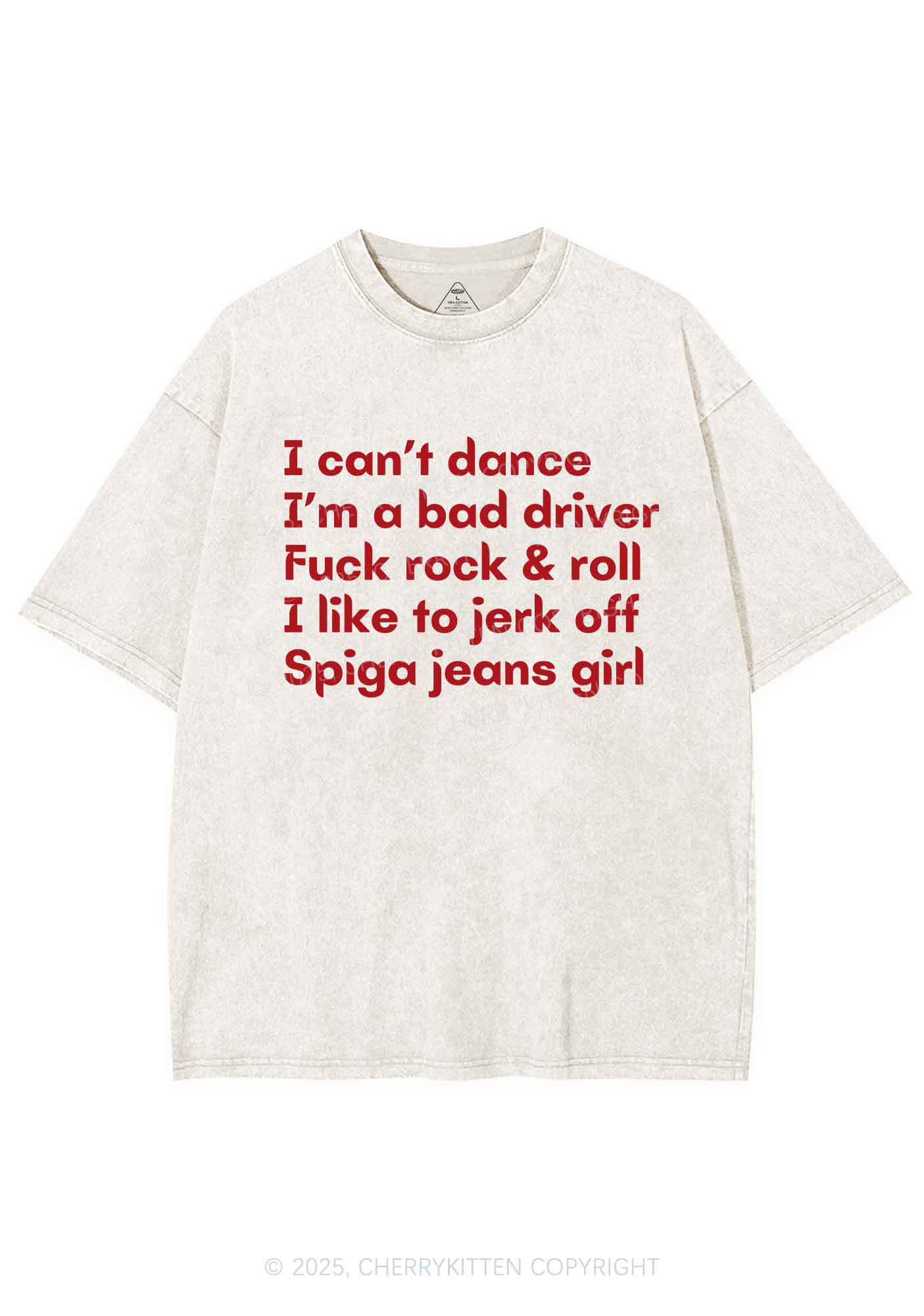 I Can't Dance Y2K Shirts Washed Tee Cherrykitten