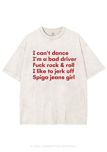 I Can't Dance Y2K Shirts Washed Tee Cherrykitten