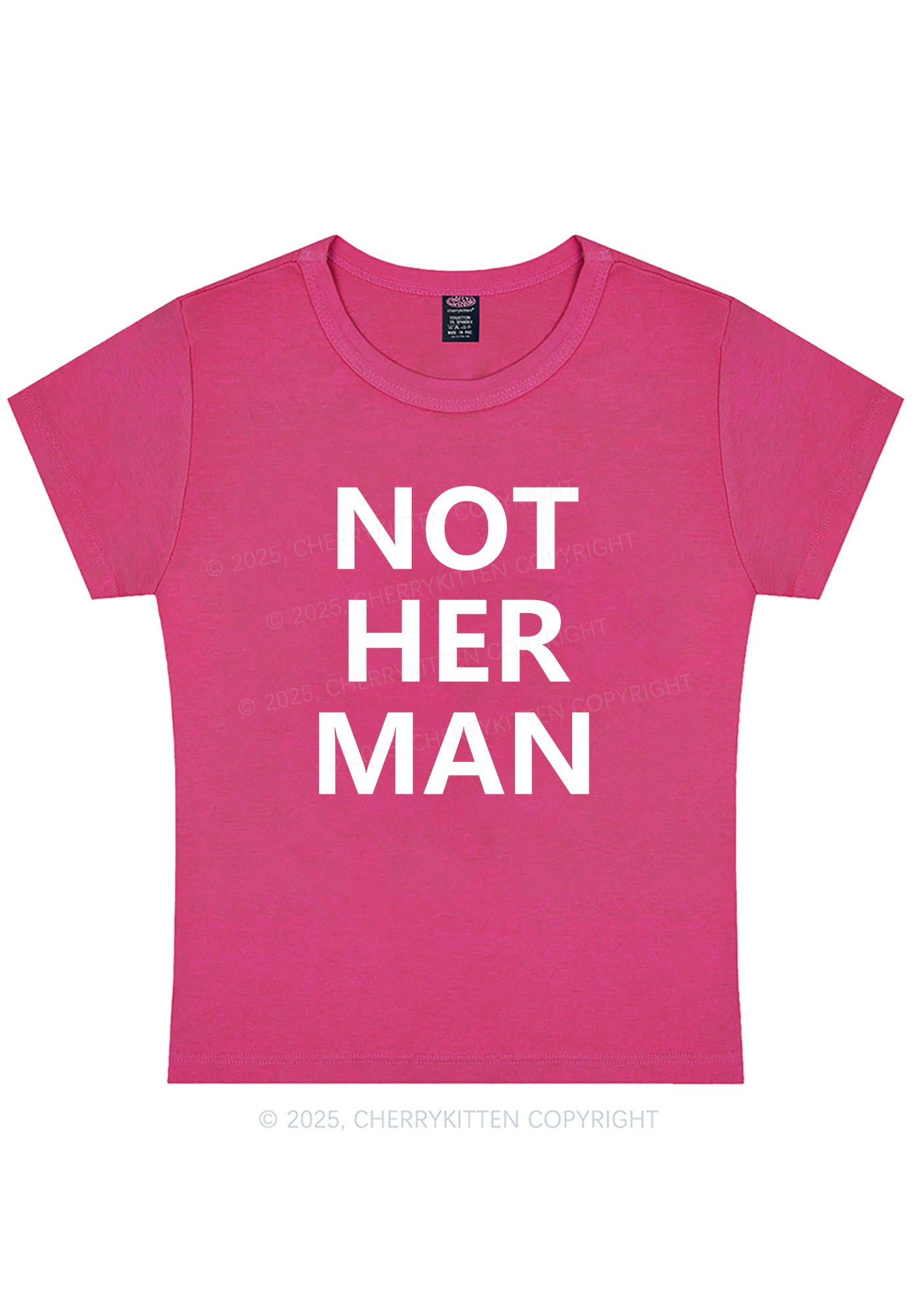 Not Her Man Y2K Baby Tee Cherrykitten