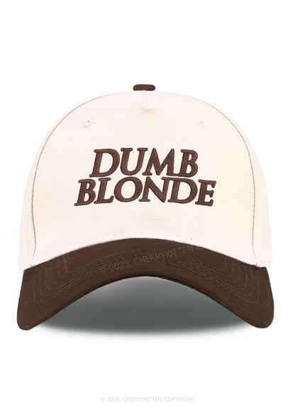 Dumb Blonde Y2K Color Block Baseball Cap Cherrykitten