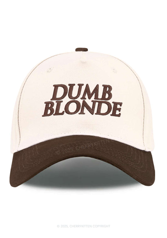 Dumb Blonde Y2K Color Block Baseball Cap Cherrykitten