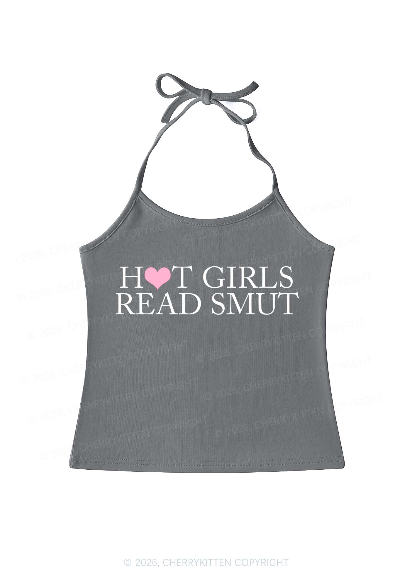 Hot Girls Read Smut Y2K Halter Neck Cami Cherrykitten