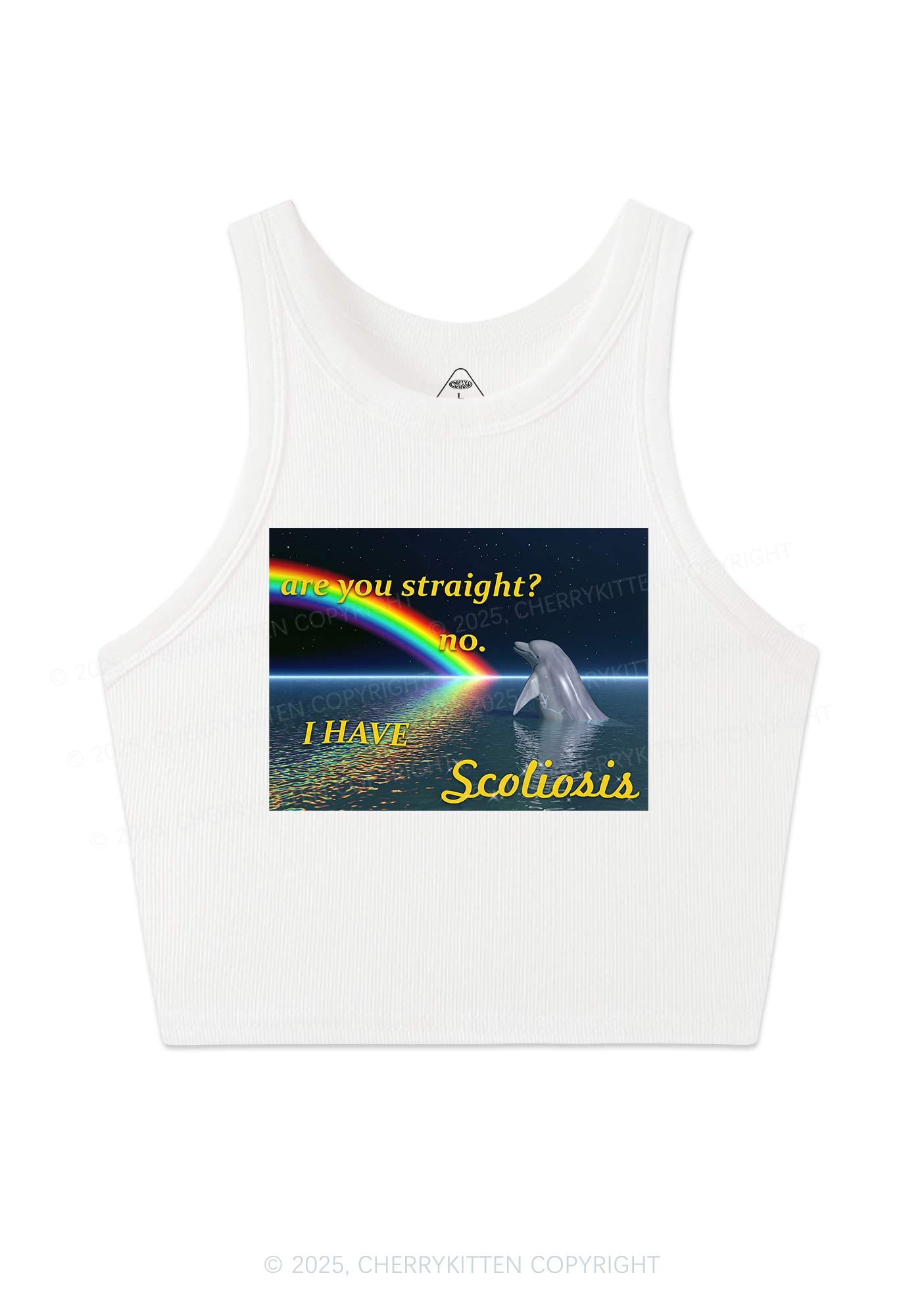 I Have Scoliosis Pride Y2K Crop Tank Top Cherrykitten
