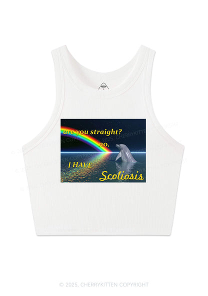 I Have Scoliosis Pride Y2K Crop Tank Top Cherrykitten