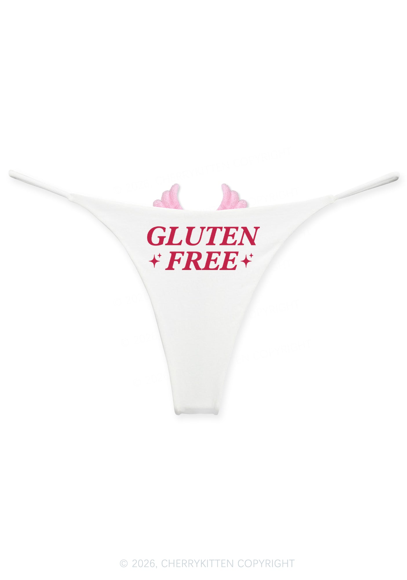 Gluten Free Y2K Goth Angel Wings Bikini String Thong Cherrykitten