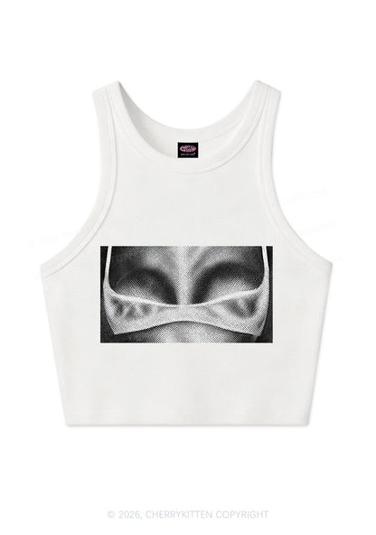 Lingerie Bxxbs Y2K Crop Tank Top Cherrykitten