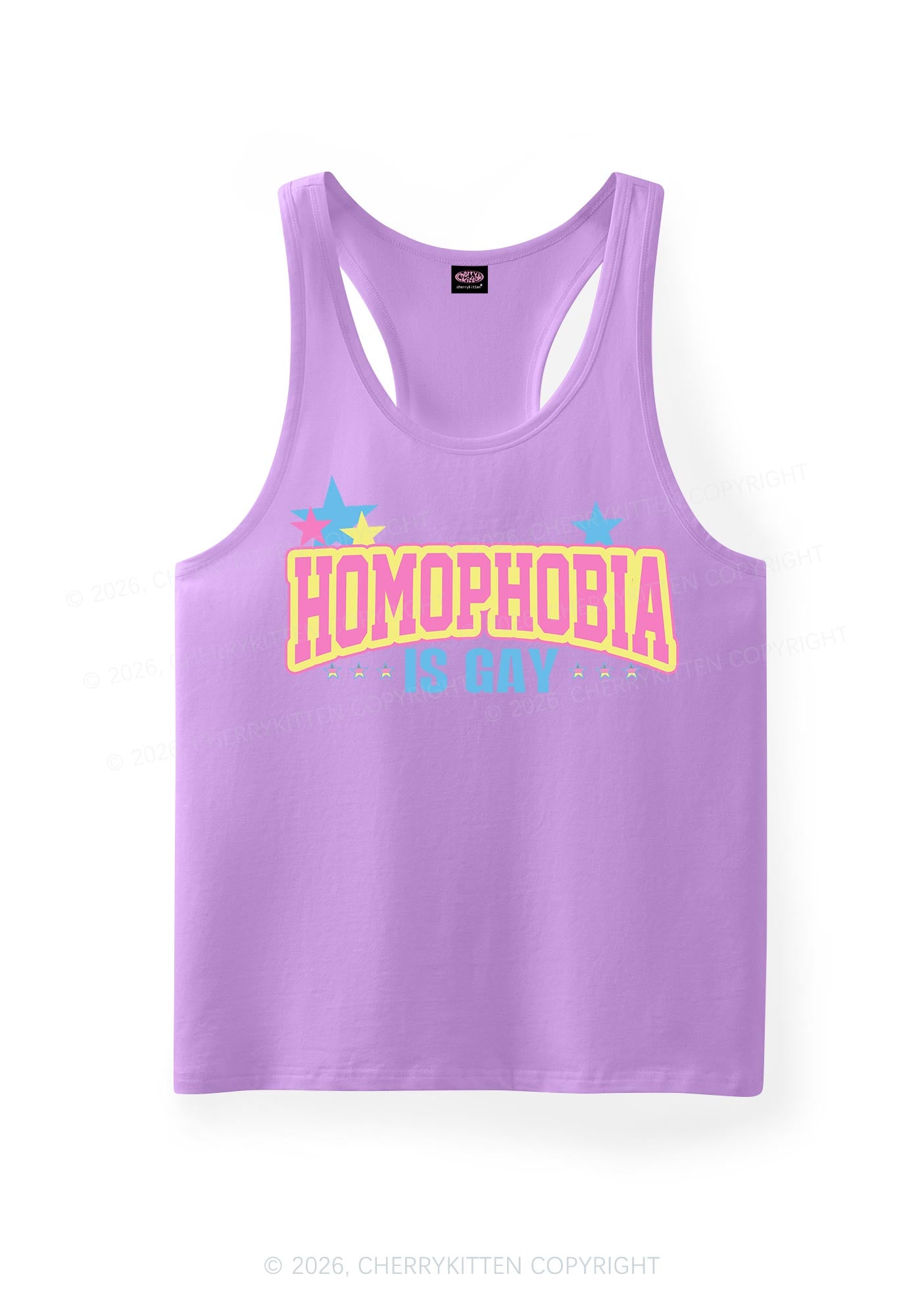 Homophobia Is Gay Pride Y2K Men Racerback Tank Top Cherrykitten