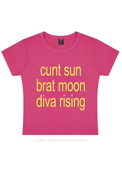 Cxxt Sun Brat Moon Diva Rising Y2K Baby Tee Cherrykitten