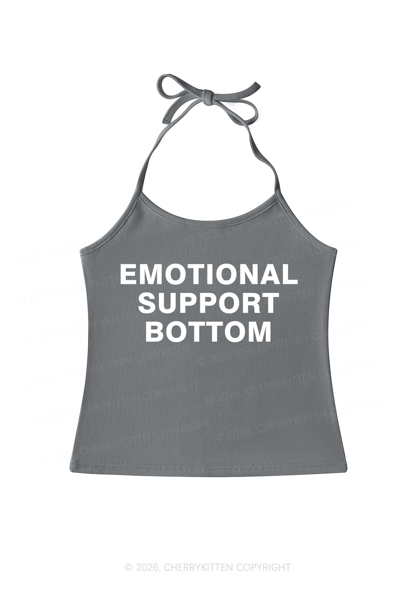 Emotional Support Bottom Pride Y2K Halter Neck Cami Cherrykitten
