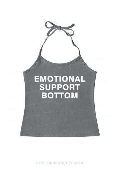 Emotional Support Bottom Pride Y2K Halter Neck Cami Cherrykitten