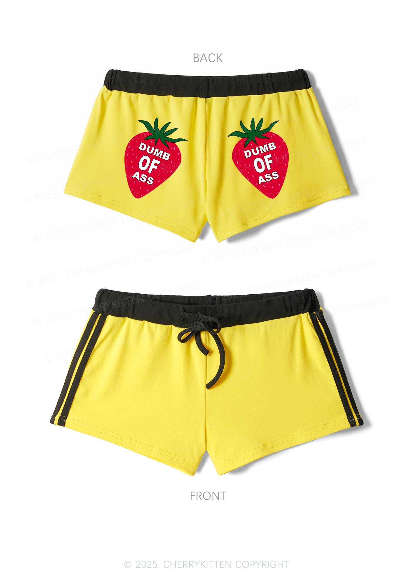 Dumb Of Axx Y2K Drawstring Mini Shorts Cherrykitten