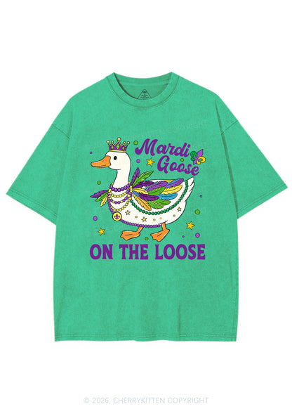 Mardi Goose On The Loose Y2K Shirts Washed Tee Cherrykitten