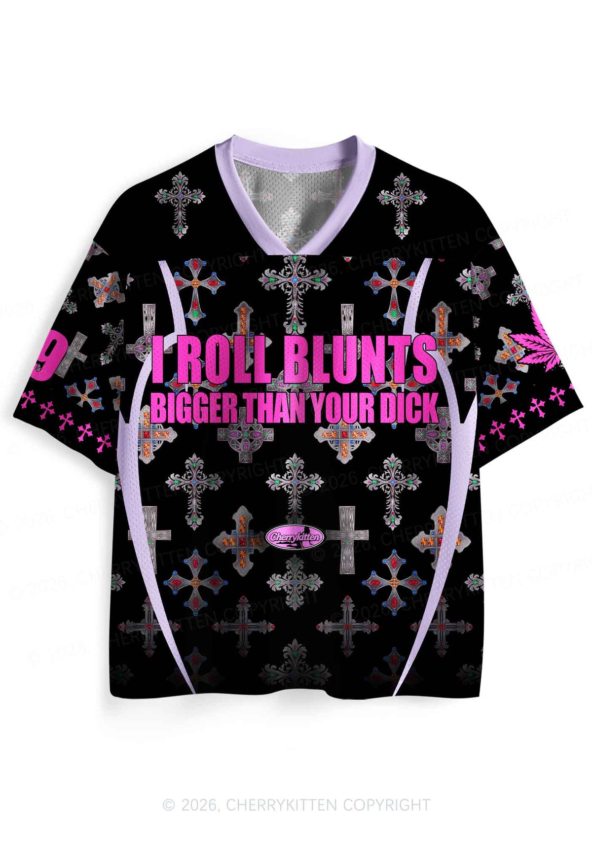 I Roll Blunts Cross Y2K Sport Jersey Shirts Cherrykitten