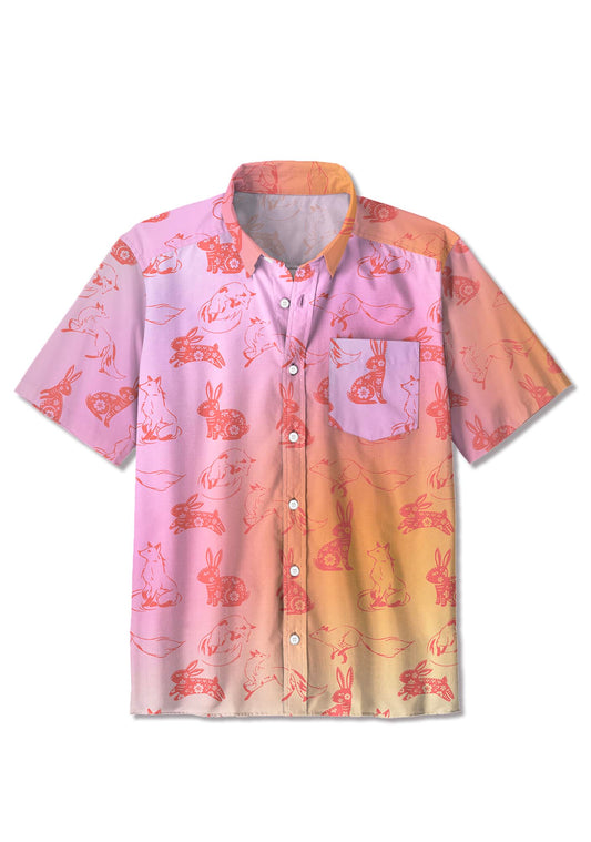 Rabbit&Fox Print Shirts