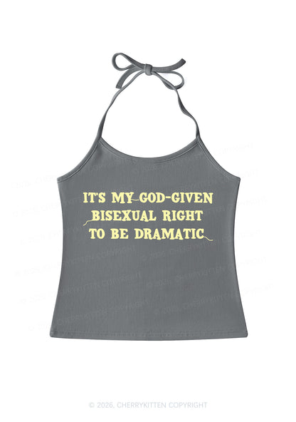 God Given Bisexual Right Pride Y2K Halter Neck Cami Cherrykitten