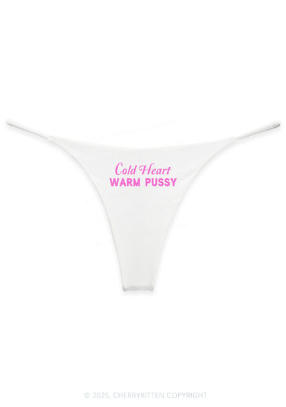 Cold Heart Warm Puxxy Y2K Bikini String Thong Cherrykitten