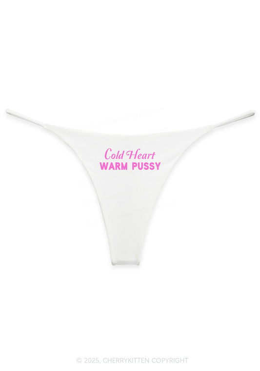 Cold Heart Warm Puxxy Y2K Bikini String Thong Cherrykitten