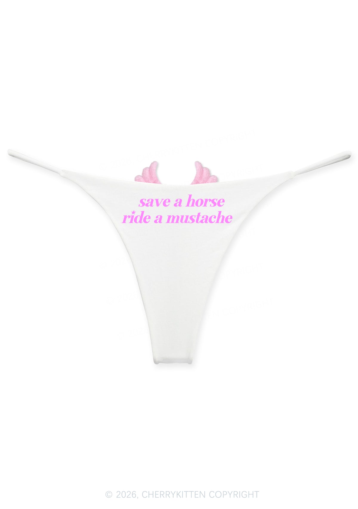 Ride A Mustache Y2K Goth Angel Wings Bikini String Thong Cherrykitten
